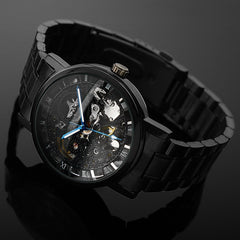 Black Skeleton Designer Watch - agowatches