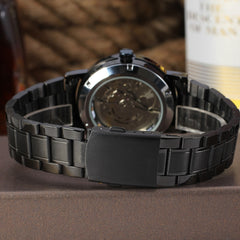 Black Skeleton Designer Watch - agowatches